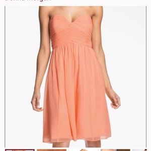 Donna Morgan Peach Chiffon Bridesmaid Dress